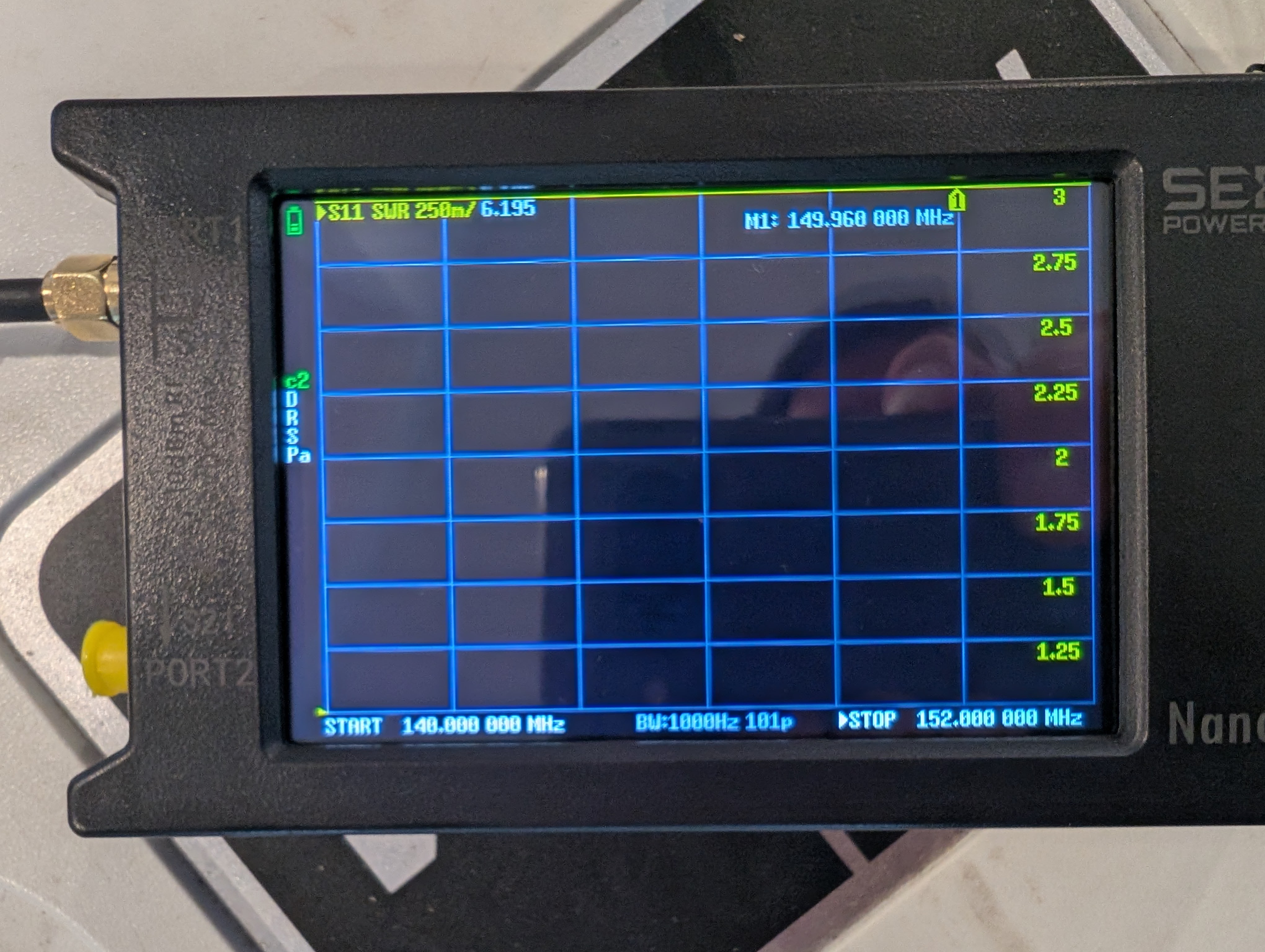 Pretty bad SWR reading in the nanoVNA